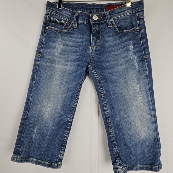 Vigoss factory distressed capri jeans size 28 - 5/6 - Picture 7 of 14